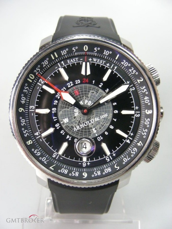 arnold & sonarnold son longitude 2 chronographe acier caoutcho