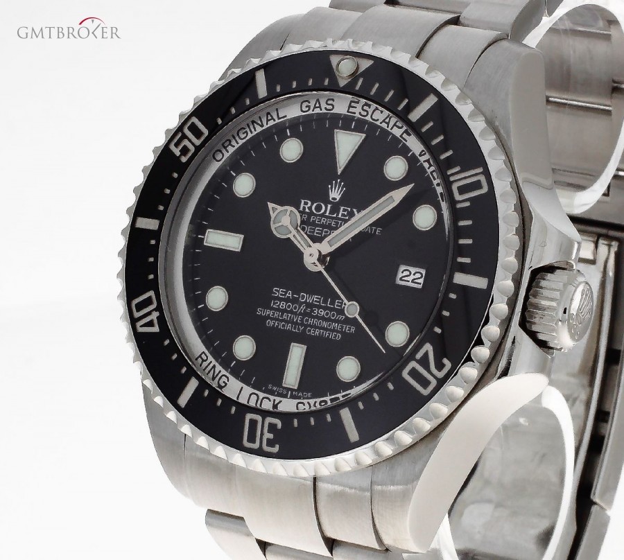 rolex date deepsea sea-dweller steel on oyster bracelet