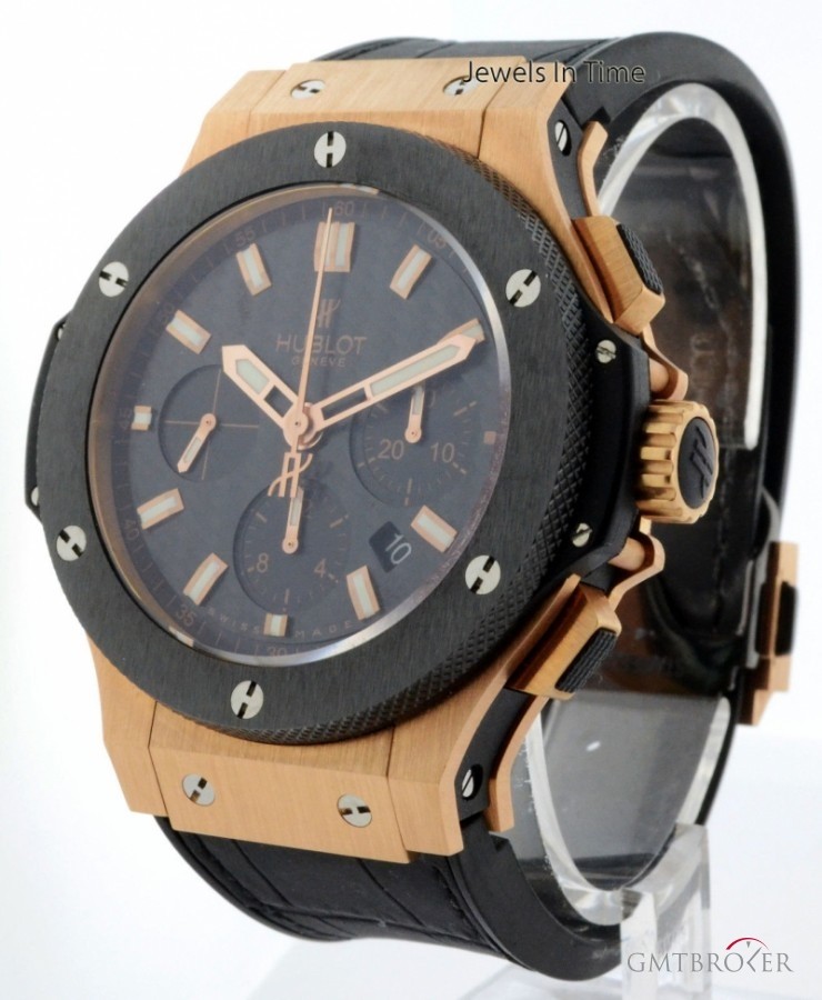 hublot big bang chronograph 18k rose gold mens watch boxp